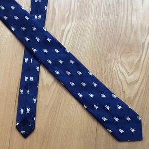 NWT Brooks Brothers Red Fleece Navy/Gold Tie